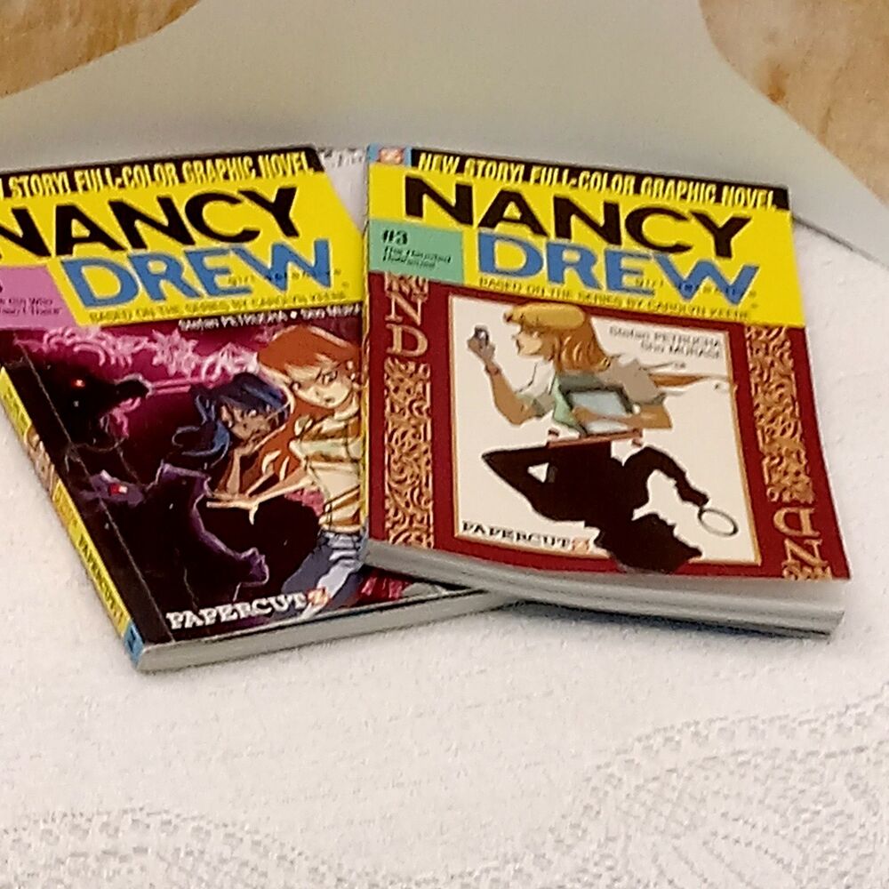 NANCY DREW Graphic Comic Novels #3 & #4 Haunted Dollhouse Girl Wasn't There PBs